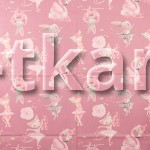 Лоскут Бязь набивная Премиум - Балерины на лососево-розовом (40 см х 60 см)
